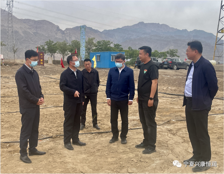 石嘴山市委書記王剛及市領(lǐng)導(dǎo)趙會勇、王宇翔蒞臨公司萬畝酸棗種植基地現(xiàn)場調(diào)研指導(dǎo)工作